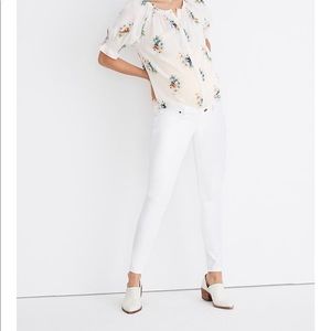 Madewell maternity white skinny jeans 30” Nwot